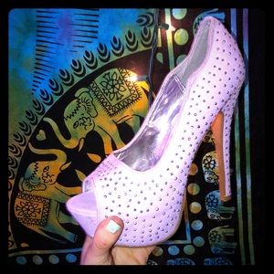 Super fun Sparkly pastel purple heels